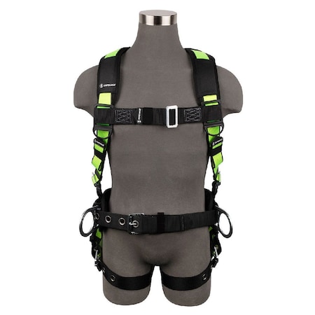 Safewaze PRO Construction Harness: 3D, MB Chest, TB Legs, Fixed Waist Pad FS170